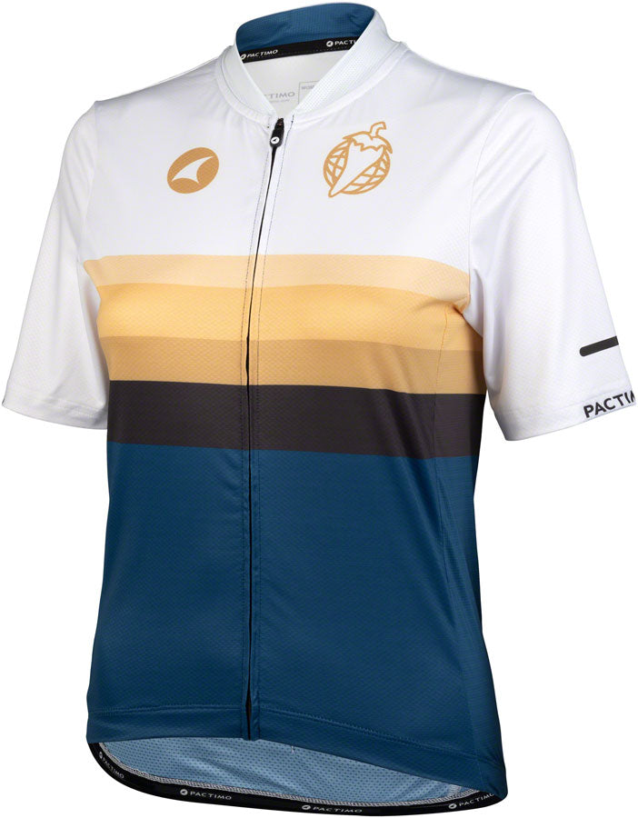 Salsa Latitude Women's Jersey - White Navy Blue Black w/ Stripes X-Large