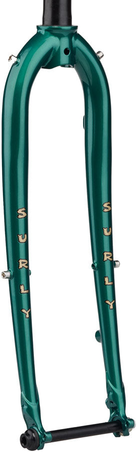 Surly Straggler Thru-Axle Fork - 650b 390mm 1-1/8" Straight Steerer Steel Subtropic Algae