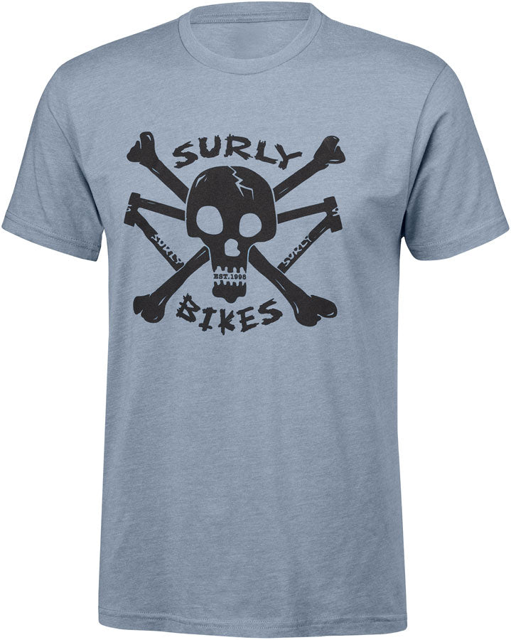 Surly Skullet Short Sleeve T-Shirt - Unisex Slate Blue Small