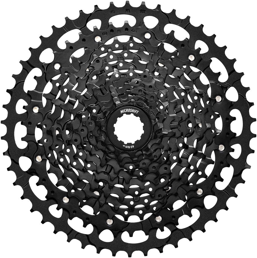 microSHIFT Advent MX H-Series Cassette - 11-Speed 11-50t ED BLK For HG Driver