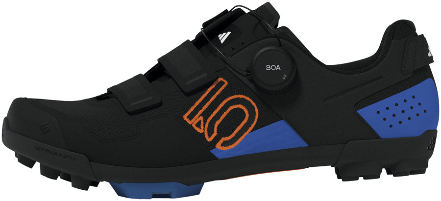 Five Ten Kestrel BOA Mountain Clipless Shoes - Men's Core BLK/Pure Orange/Ray Blue 11.5