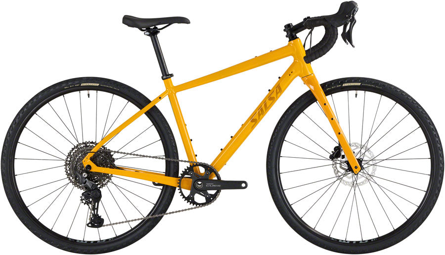 Salsa Journeyer Drop Bar Cues 1x11 Bike - 700c Aluminum Mustard 53cm