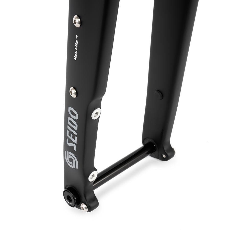 Seido RGT Fork 700C/27.5" 1-1/8''-1.5'' 12x100mm TA Rake: 50mm Black
