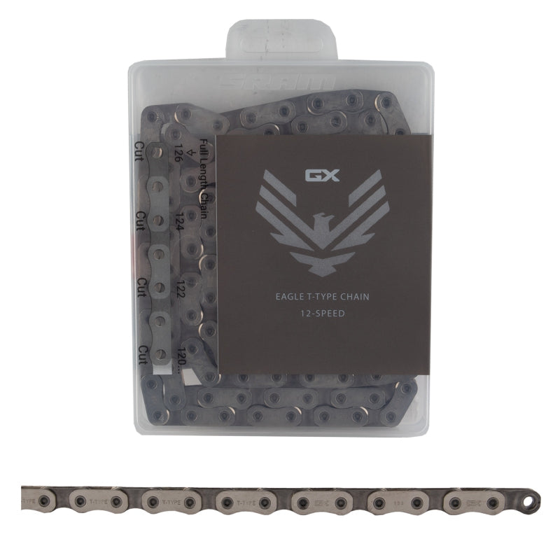 SRAM GX Eagle T-Type Flattop Chain - 12-Speed 126 Links Hollow Pin