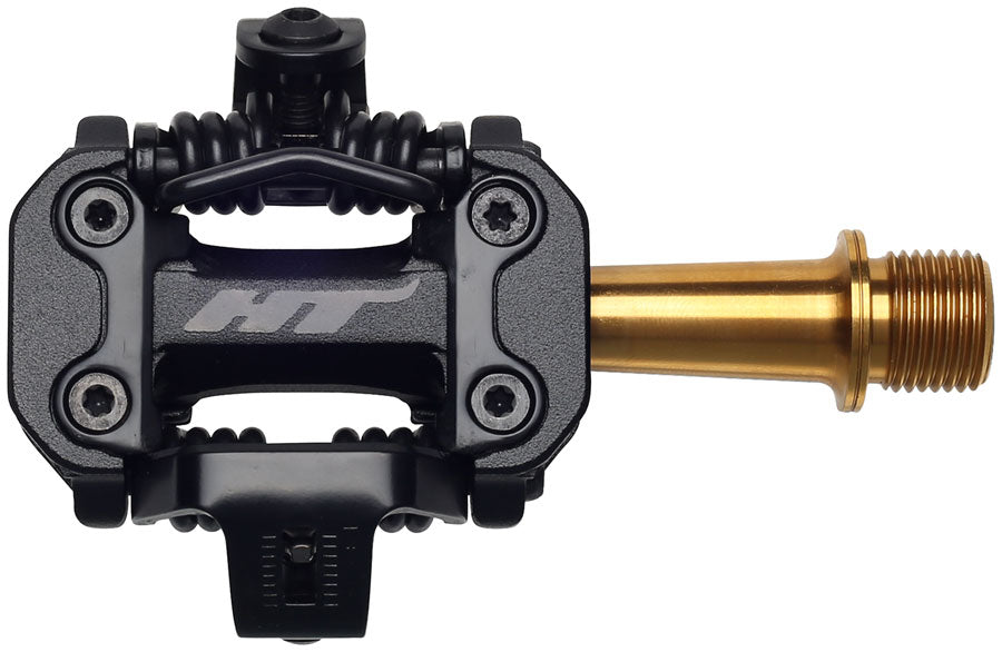HT Components M2T Clipless Pedals, Black/Gold