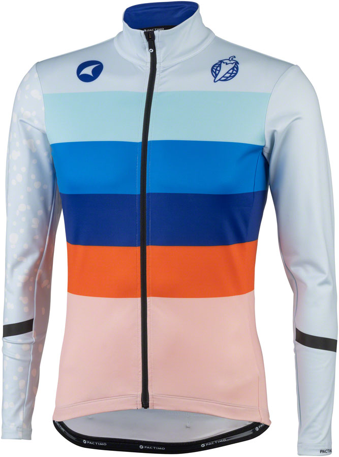 Salsa Arctica Men's Long Sleeve Jersey - Light Blue w/Stripes Small