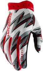 100% Ridefit Gloves - Red Large