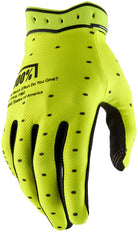 100% Ridefit Gloves - Fluo Yellow Large