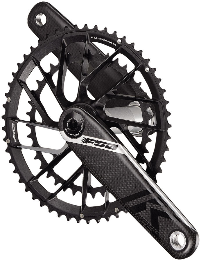 Full Speed Ahead K-Force Team Edition 2x Crankset -165mm 52/39t For SRAM 12-Speed AXS Direct Mount 386EVO Spindle Carbon/BLK