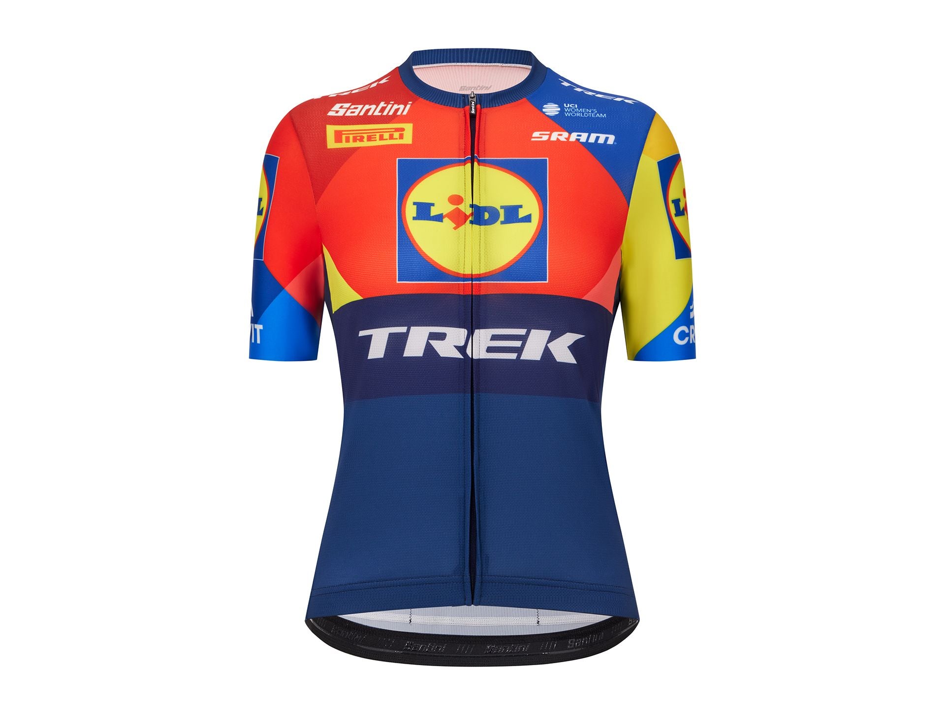 Santini Trek Replica Women Medium Blue/Yellow Jersey