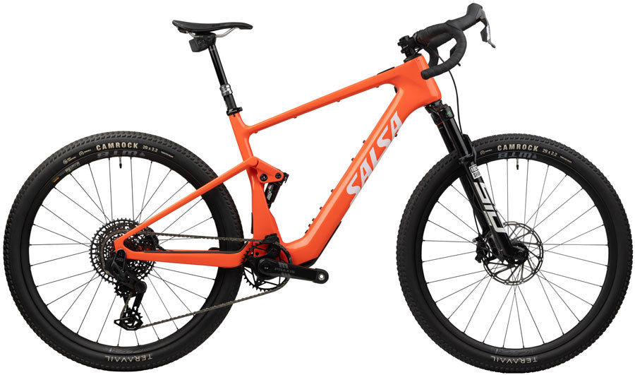 Salsa Wanderosa C Force XO AXS Transmission Ebike - 29" Carbon Coral Small