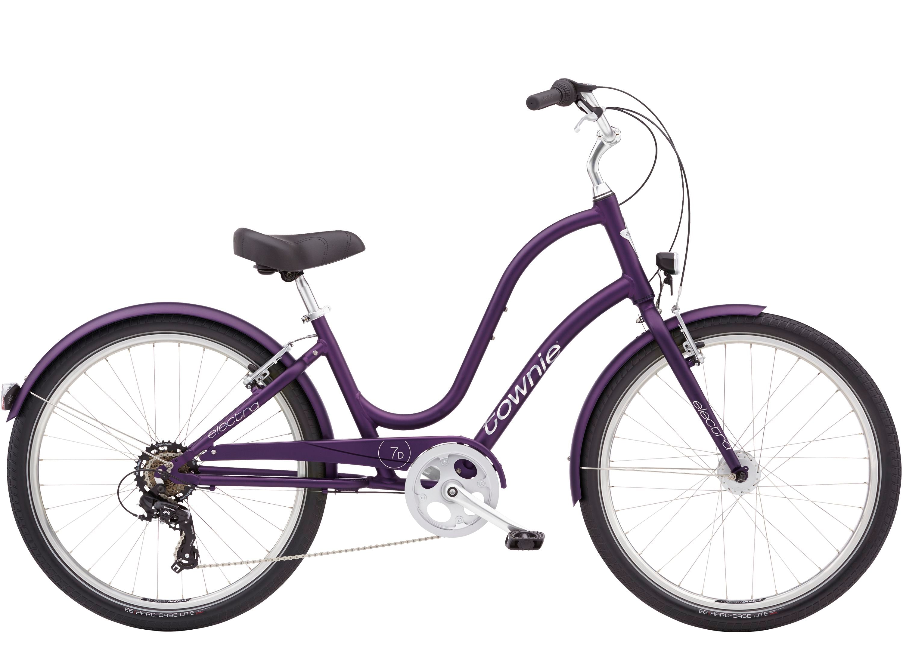 Townie 7D EQ Step Thru 26 Matte Violet – Cahaba Cycles