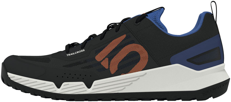 Five Ten Trailcross LT Flat Shoes - Men's Core Black/Pure Orange/Ray Blue 11