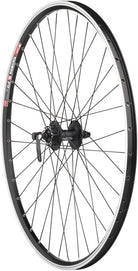 Quality Wheels TK535/Deore Front Wheel - 700 QR x 100mm 6-Bolt Rim Brake BLK Clincher 36H